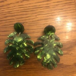 Never Worn Palm Leaf Earrings